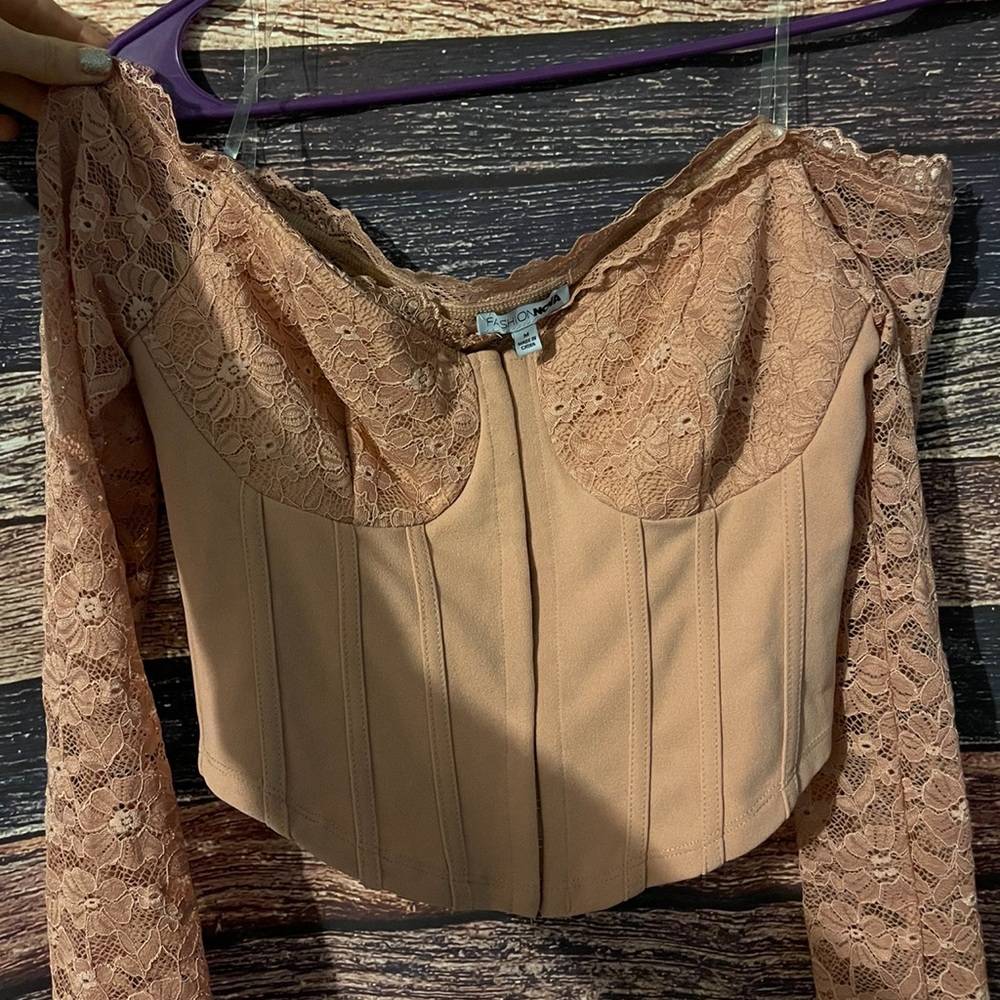 Fashion Nova Lace corset crop top